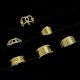 18K Gold Plated Minimal Adjustable Ring Stack Set of 6
